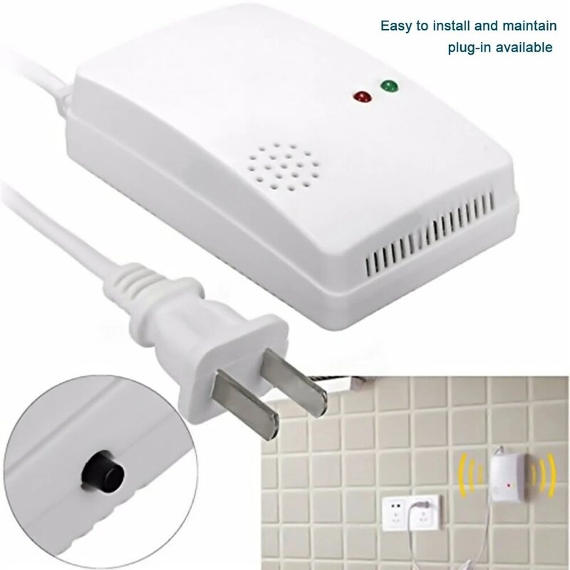 Gas Alarm Natural Gas Kitchen Gas Detector Liquefied Gas Combustible Gas Leak Detection Probe (color Box) For Family Hotels