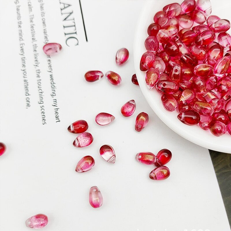 Perles en Verre Clip en Forme de Goutte d'Eau de 9x6mm, Accessoires pour la Fabrication de Bijoux, Boucles d'Oreilles, 20 Pièces