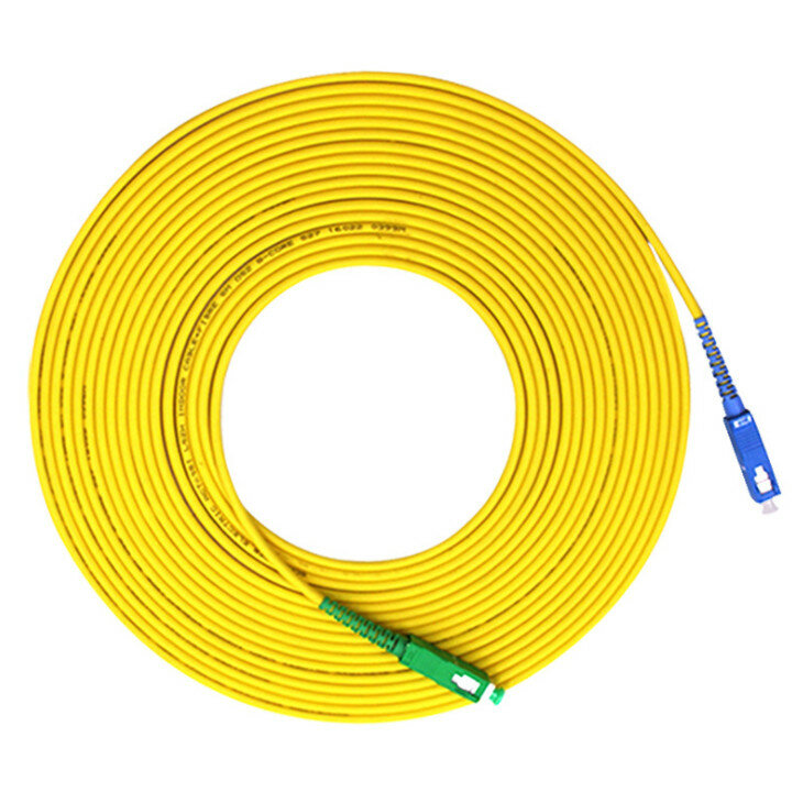 Cable de conexión óptico SC APC a SC UPC, Conector de 1m a 15m, 2,0mm, PVC G657A, puente de fibra simple SM FTTH