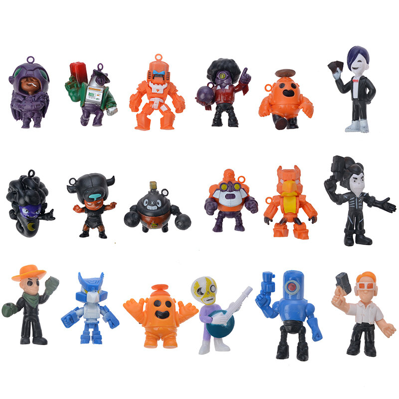 Boneco de personagens do anime brawl star games, brinquedo de desenho animado para meninos, dia das crianças presente