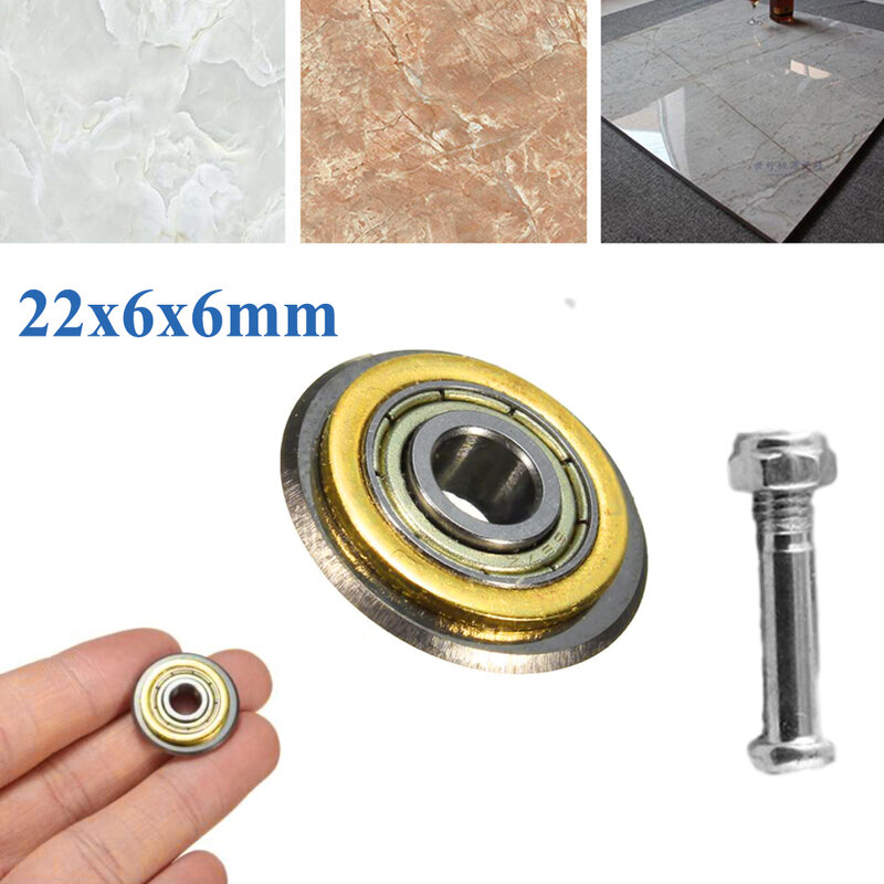Rolamento giratório roda substituição para máquina de corte, telha manual, cerâmica, cortador de tijolo, acessórios, 22mm