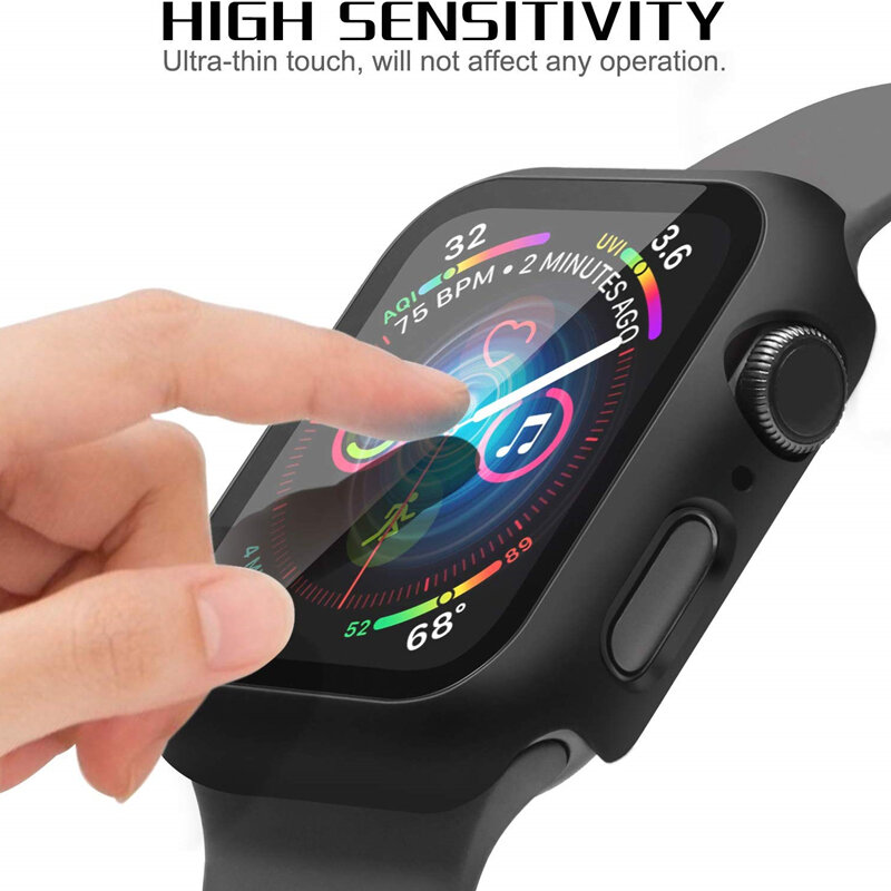 Compatibel Apple Horloge Serie 5 Case Met Screen Protector 44Mm Slanke Guard Dunne Bumper Volledige Dekking Hard Cover Voor iwatch4 40Mm