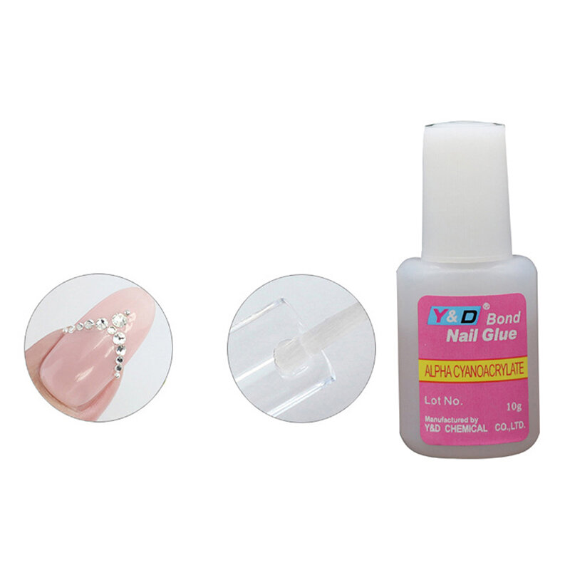 10g Strong Nail Glue Fake Tips Acrylic Pegamento Para Unas Nail Accessory Tool For False Nail Rhinestone Glue Colle A Faux Ongle