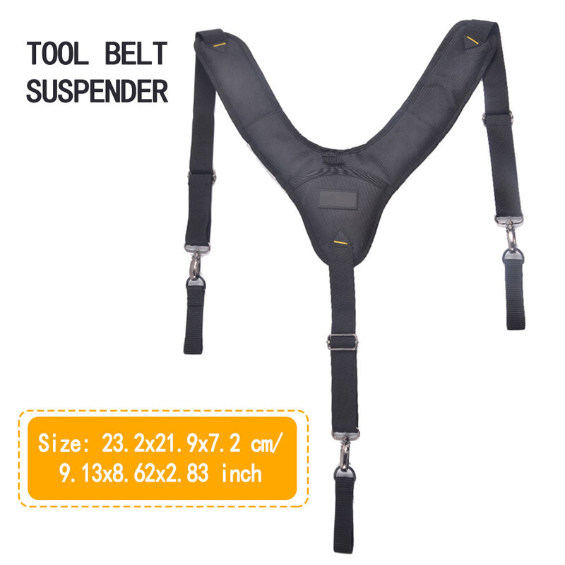 Tool Belt Suspenders Padded Heavy Duty Adjustable Strap for Carpenter Electrician Work Suspension Rig Reducing Waist Weight
