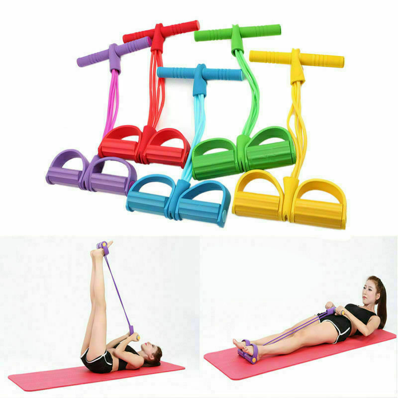 4 tubos fuerte Fitness Yoga bandas de resistencia látex Pedal Sit-up Shaping exejerciser extractor cuerda resistencia movimiento equipo