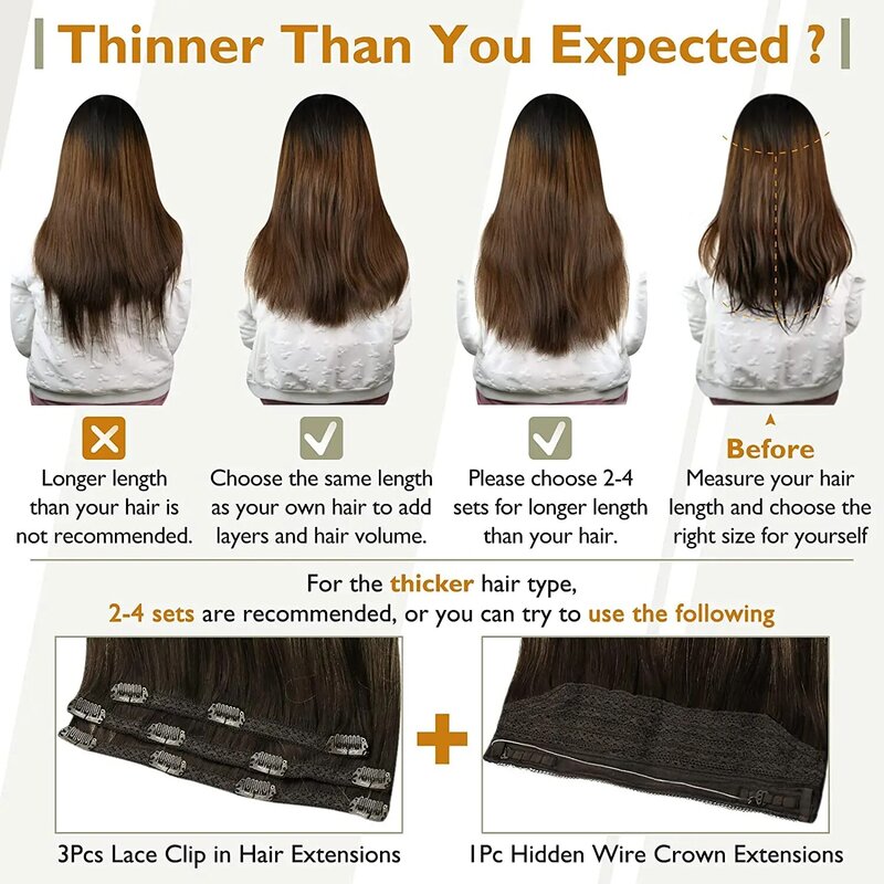 Volledige Shine 50 Gram Clip In Hair Extensions Menselijk Haar Ombre Kleur 3Pcs Menselijk Haar Clip In Extensions Voor vrouwen