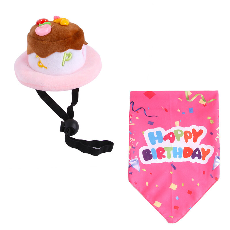 Słodkie zwierzątko kot pies zestaw urodzinowy kapelusz i Bib cekiny projekt nakrycia głowy kot czapka Perros strój urodzinowy boże narodzenie pies imprezowy akcesoria