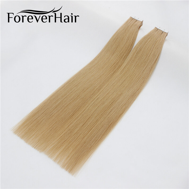 FOREVER HAIR-extensiones de cabello humano Remy, pelo liso de Color Piano, trama de piel europea, estilo de salón, 20 pulgadas, 2,0 g/unidad