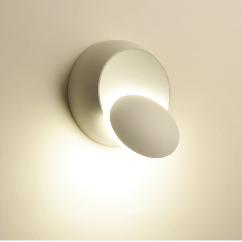 تصميم جديد الجدار مصباح 6 واط الحديثة 360 درجة الدورية LED الشمعدان الجدار ضوء داخلي مصباح للزينة لغرفة النوم الشمعدان AC85-265V