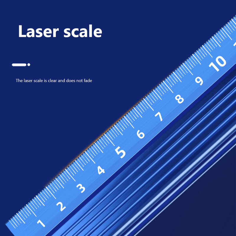 Righello di calibrazione Laser antiscivolo in lega di alluminio taglio strumenti di disegno forniture per ufficio scolastico falegnameria righello a scala dritta