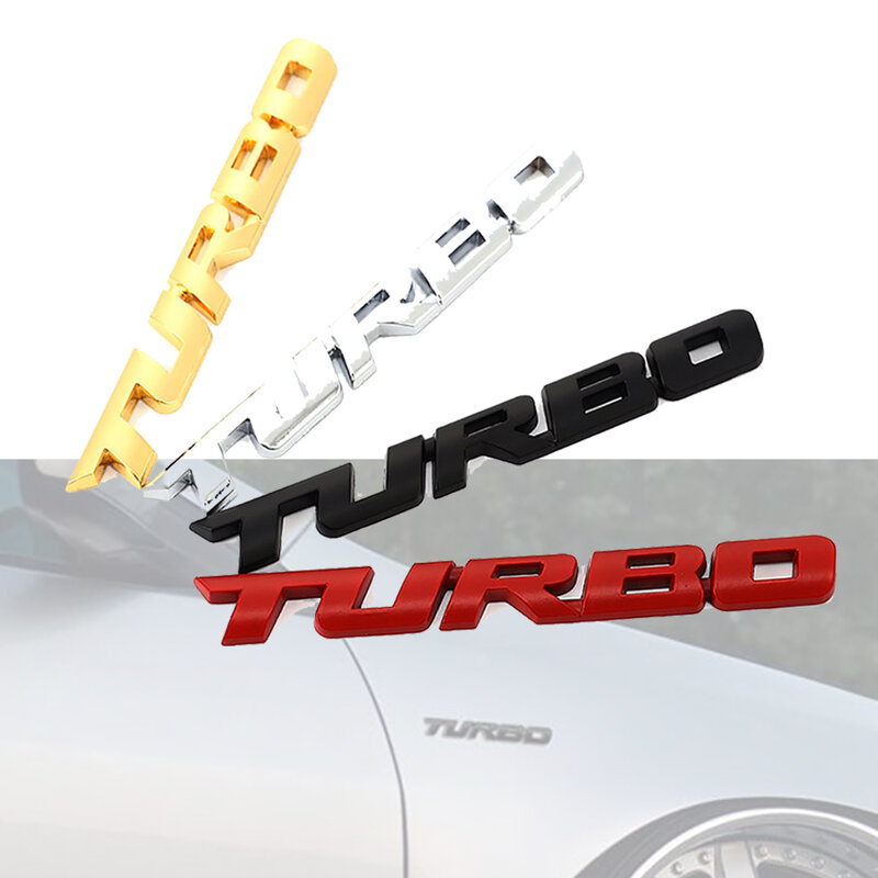 Insignia de emblema de Metal 3D Universal para coche y motocicleta, calcomanías de calavera de murciélago Araña, pegatina de decoración de cuerpo de marco, Turbo Sport