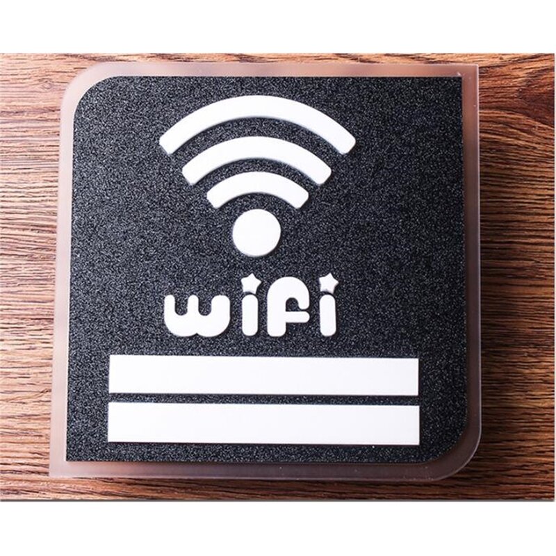 Señal Wifi inalámbrica, letrero de señalización de red, pegatina de pared, letrero de señalización por Internet