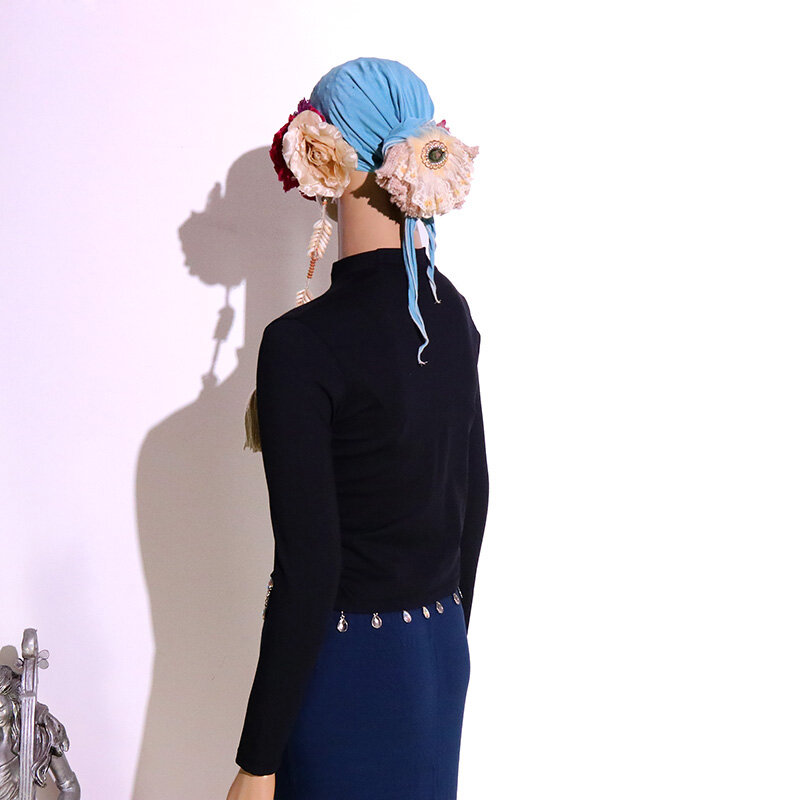 ملابس ممارسة احترافية للنساء, من القطن طويل الأكمام برقبة سلحفاة صغيرة للرقص الشرقي AY70