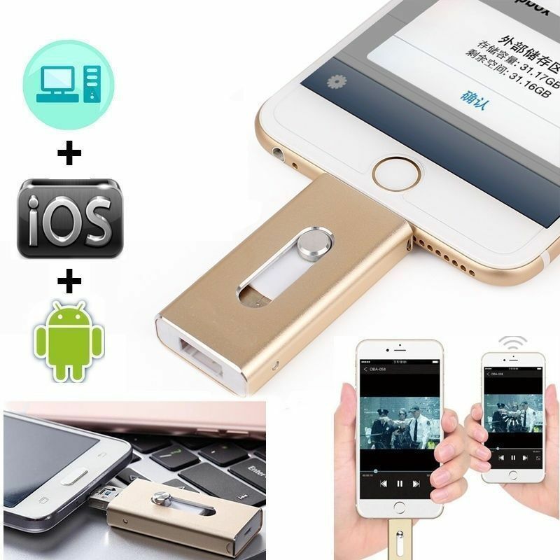 OTG USB Flash Drive USB-Stick für iPhone Xs Max X 8 7 6 iPad 8/16/32/64/128/512GB Memory Stick USB Schlüssel MFi Blitz Stick