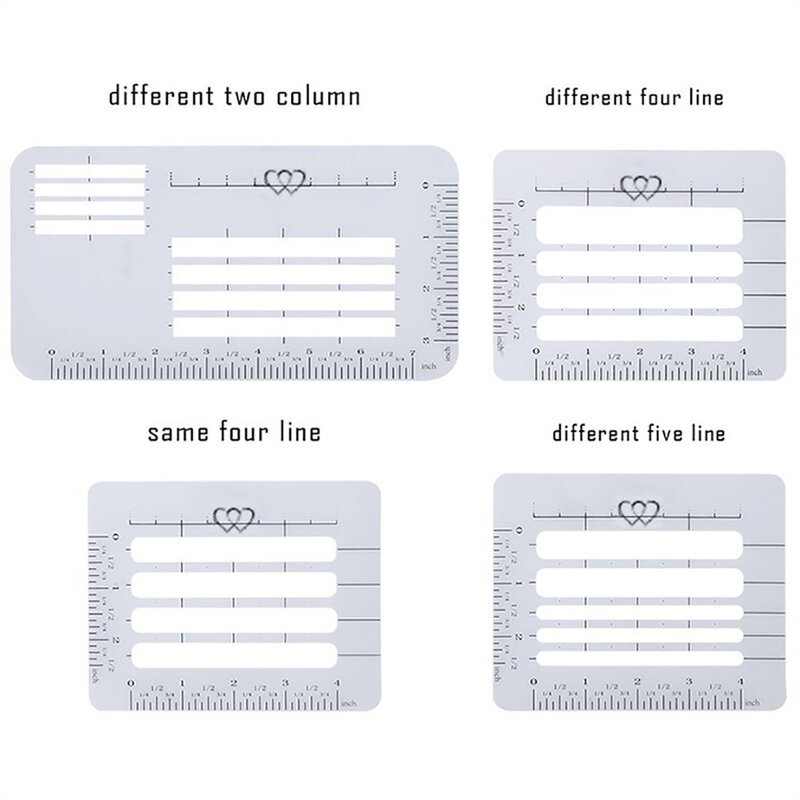 4 pcs Envelop Addressing Guide Stencils Lettering Straight Writing Ruler Guide for Hand Addressed Envelopes Thank you Invitation