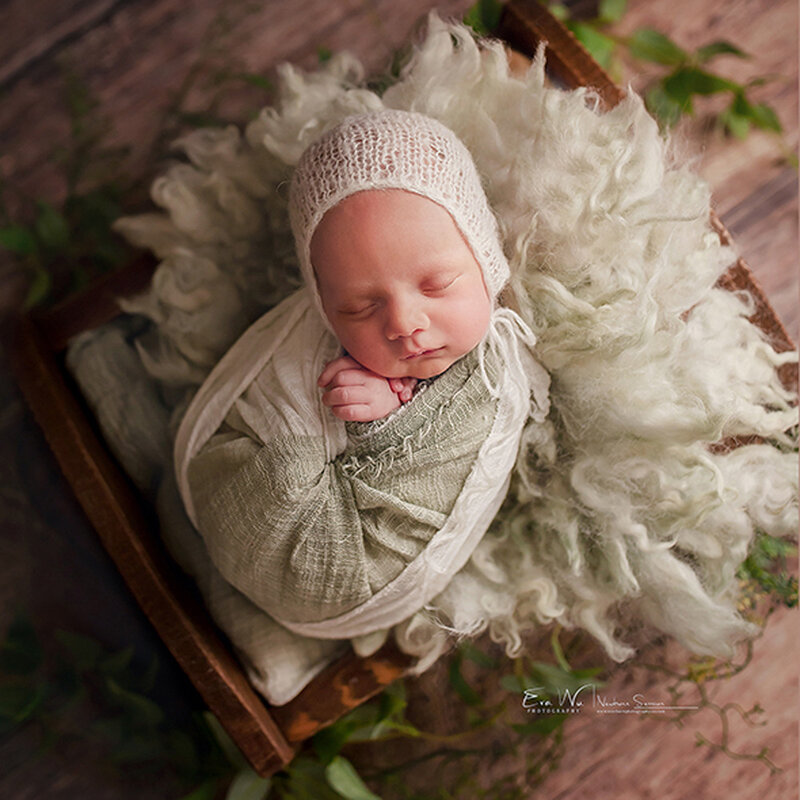 Neugeborenen Baby Fotografie Requisiten Kleidung Neugeborenen Wrapping Tuch Baby Wrapping Tuch Farbverlauf Tie-färben Quaste Gewickelt