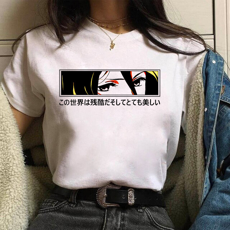 女性のための日本のハラジュクTシャツ,日本のブランド,ファッショナブルなアニメの服