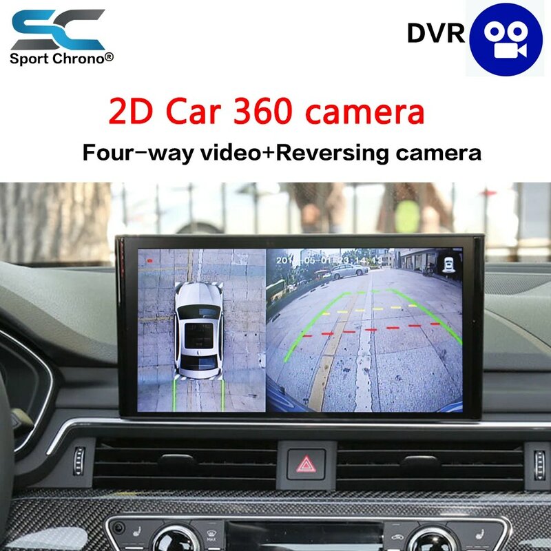Carro câmera de 360 graus 2d 720p panorâmica sistema de estacionamento retrovisor câmera do carro automático toda a volta câmera reversa à prova dback água de volta