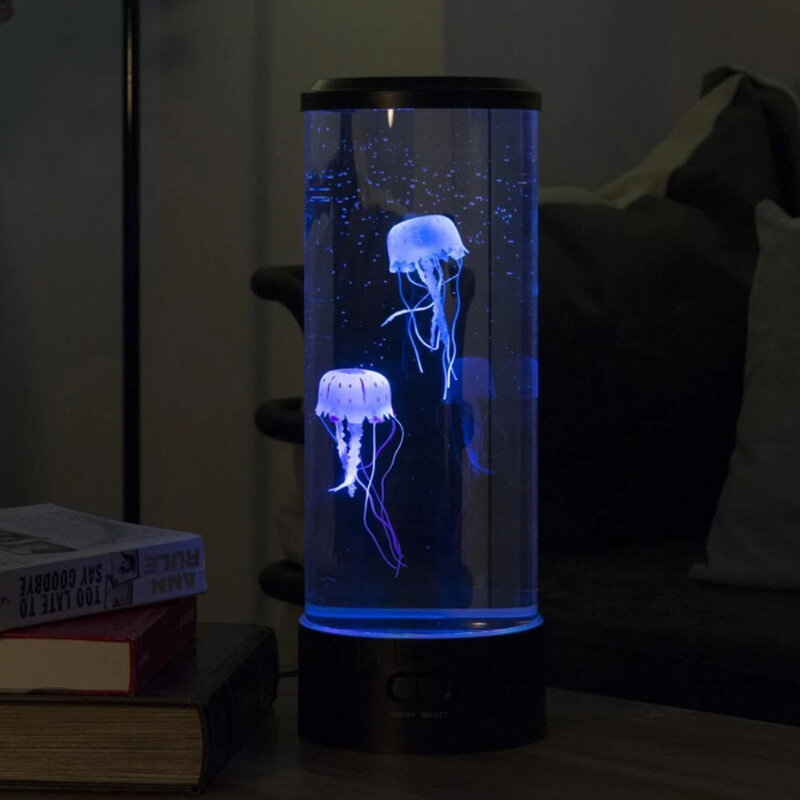 Diodo emissor de luz da noite o hypnoti água-viva aquário sete cores led oceano lanterna luzes decoração da lâmpada para o quarto das crianças presente