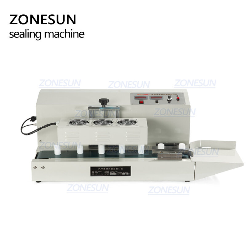 Zonesun เครื่องซีล ZS-2000A แม่เหล็กไฟฟ้าตั้งโต๊ะ, ทรานซิสเตอร์ระบายความร้อนด้วยอากาศสำหรับขวดใส่ยาวิตามิน