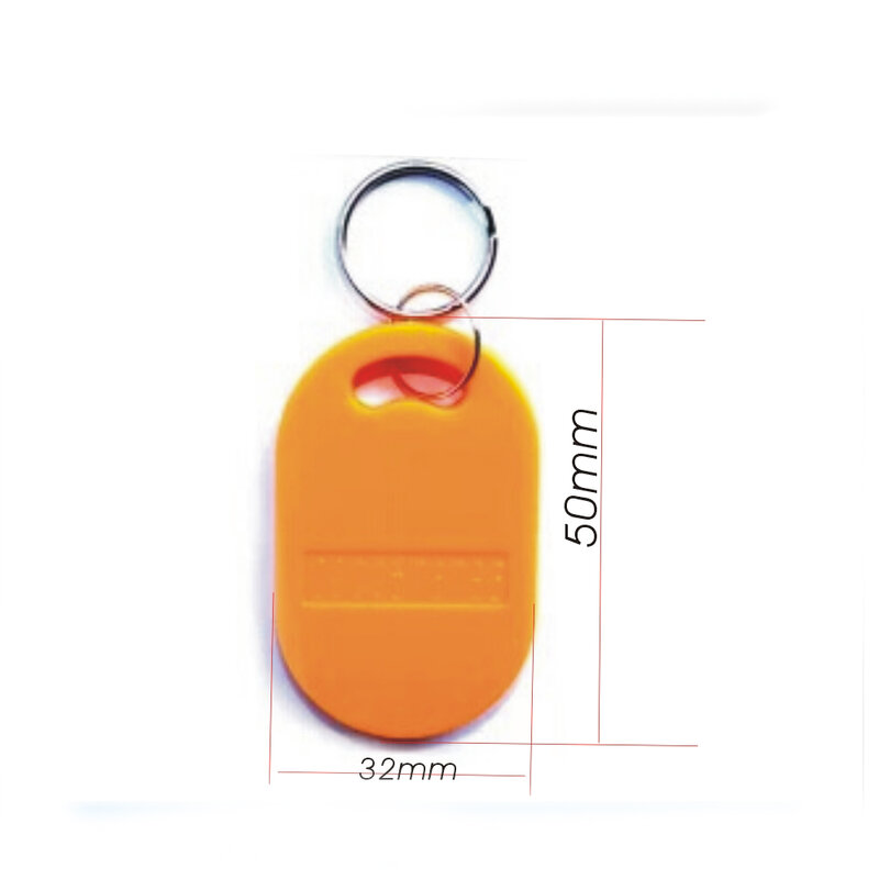100 piezas 8 #125Khz RFID Tarjeta de Identificación de proximidad Keyfobs, tarjeta de Control de acceso Rfid Tag azul, amarillo y rojo