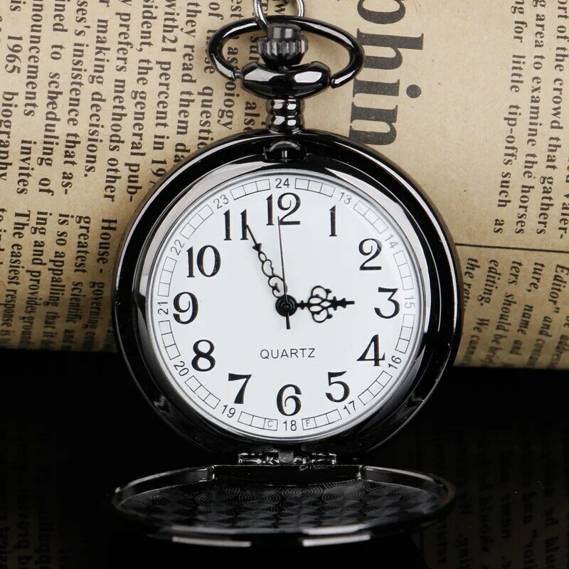 Reloj de bolsillo con movimiento de cuarzo de alta calidad, reloj Vintage, esfera Nmber romana, colgante, cadena Fob, regalos