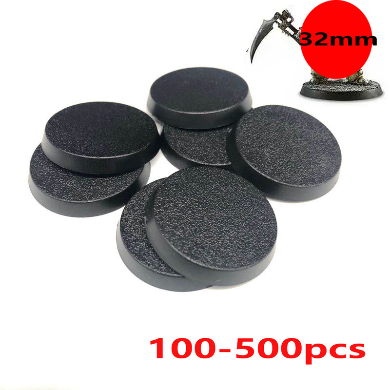32mm Gaming Miniatures Plastic Round Bases for Wargames  100/200/300/400/500pcs