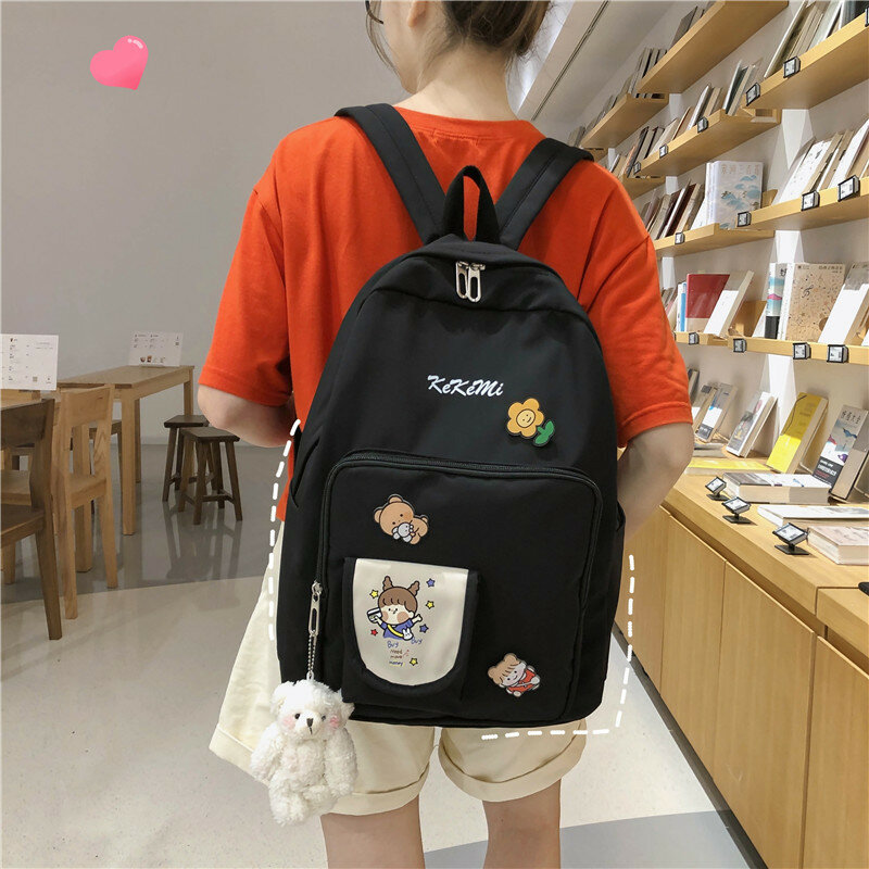 Weisfor-학생 Mochila 학교 가방, 남성 여성 방수 대용량 여행 배낭 책가방 어깨 가방 배낭