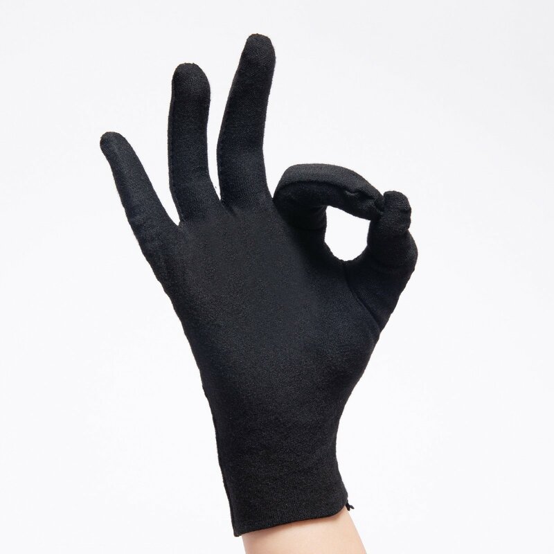 1 para czarne bawełniane rękawiczki formalny, do pracy jednolite rękawice robocze odporne na zabrudzenia etykieta Art Handling Crafting biżuteria magik rękawiczki