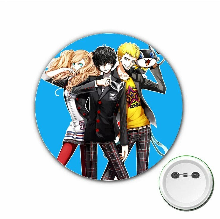 Broches de cosplay de dessin animé Game Persona 5, épingles pour sacs à dos, badges de sac, bouton, accessoires pour vêtements, 3 pièces