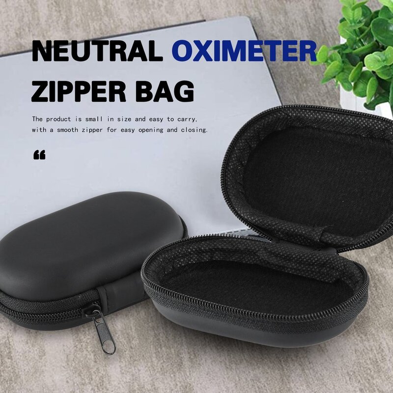 Fingertip Pulse Oximeter Bag Oximeter Storage Bag Protective Box With Zipper Hard Bracket For Finger Oximeter Caja De Oxímetro