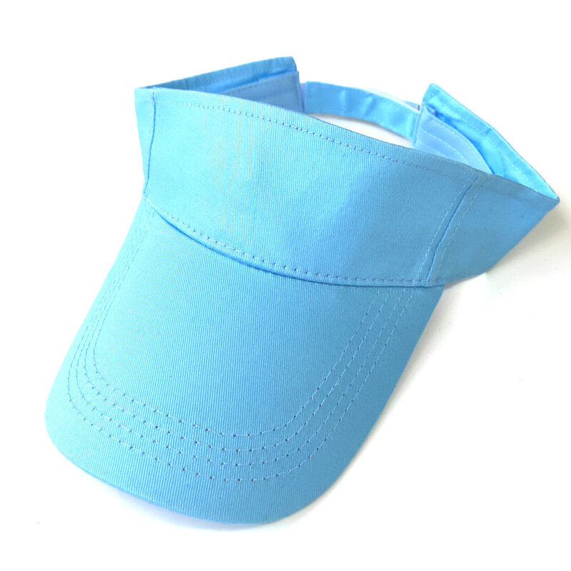 Topi Matahari Musim Panas Anak-anak Topi Pelindung UV Dapat Disesuaikan Pria Wanita Topi Pelindung Matahari Lari Golf Tenis Solid Kosong