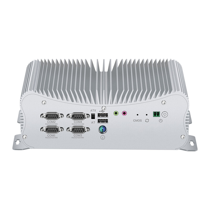 Mini PC sin ventilador Intel Core i7 10610U 6x COM RS232 RS422 RS485 2x LAN PS/2 HDMI VGA GPIO 6x USB compatible con WiFi 4G LTE Windows Linux