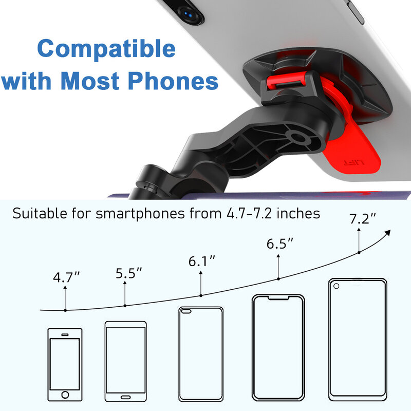 Support de téléphone portable pour moto, poignée, Support de vélo, mains libres, verrouillage, Support rotatif, nouveau, 2121
