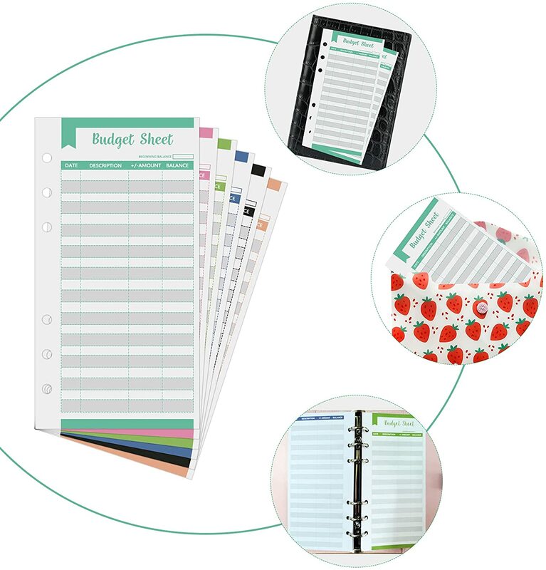 12 Expense Tracker Budget Sheets I Money Organizer for Cash & Ledger Book Use with Cash Envelopes for Budgeting Cash Wallets