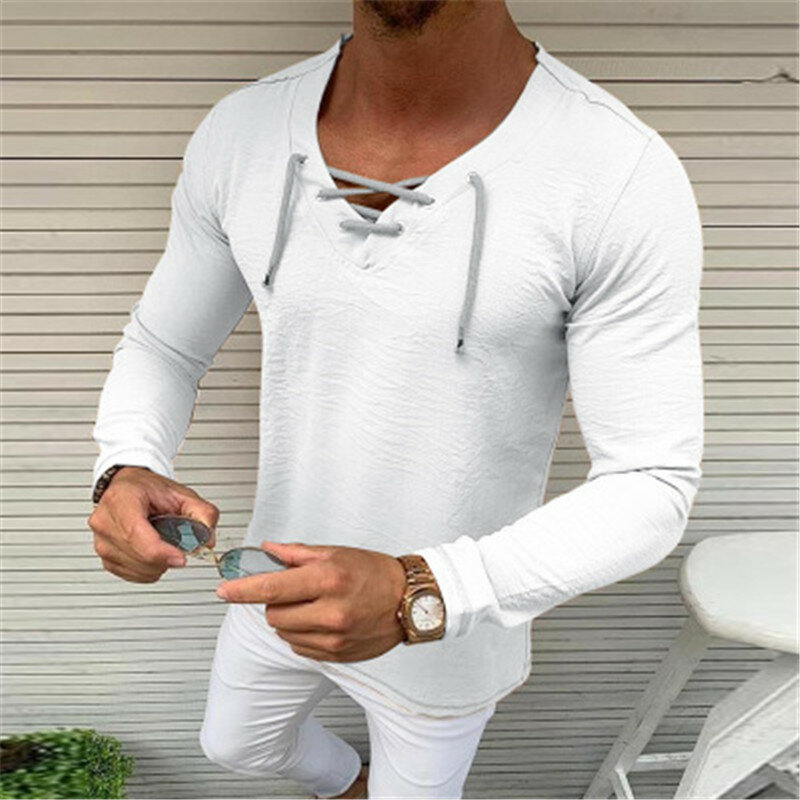 Brand 2020 New Men's Denim T-shirt Long Sleeves Jeans Shirts Smart Casual Fashion Men Clothes S-XXXL