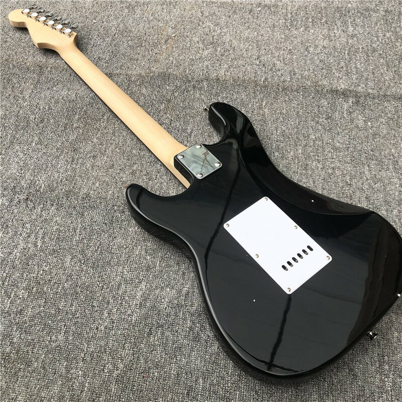 Guitarra Eléctrica lightning, inventario Protector negro, fotos reales, venta al por mayor y al por menor, modificado, firma personalizada