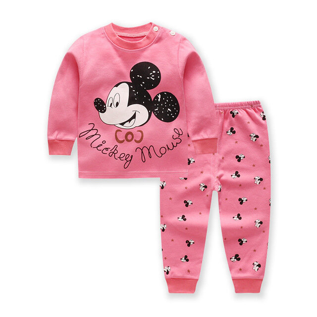 Комплект одежды для малышей от 0 до 2 лет, зимняя хлопковая одежда для новорожденных мальчиков и девочек детские пижамы из 2 предметов компле...