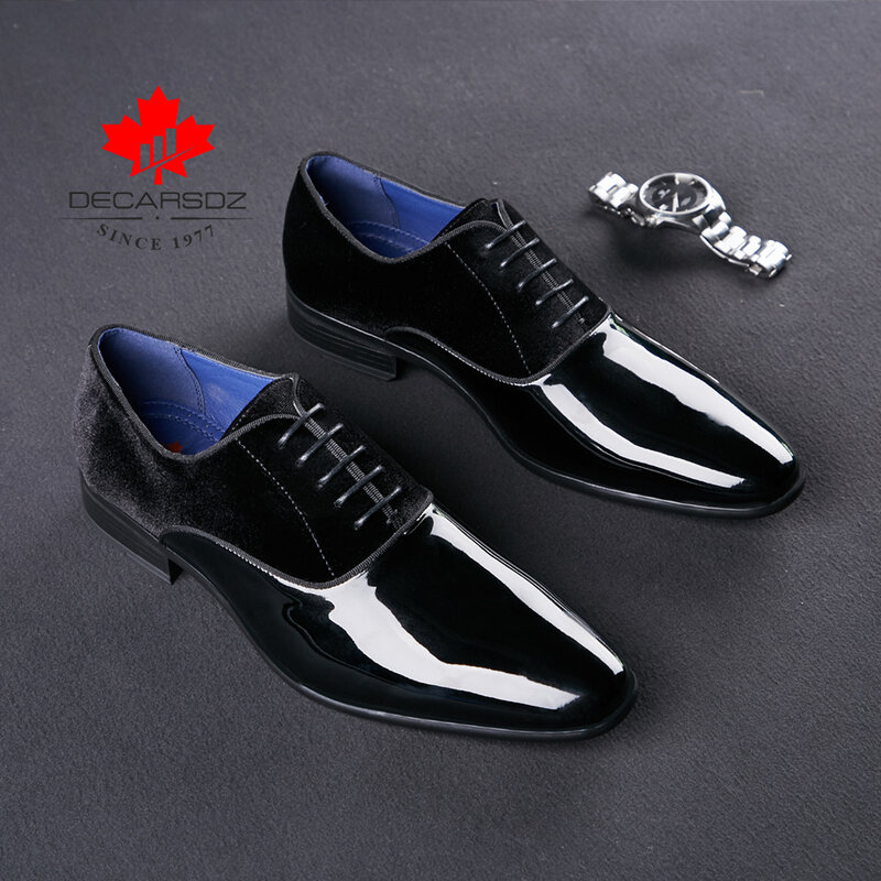 Men Formal Shoes 2020 Spring & Autumn Brand Wedding Dress Shoes Men New Suede Footwear Black Fashion Design Leather Men Shoes