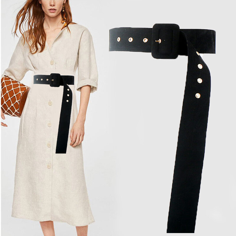 Cinturón de franela de moda para mujer, falda decorativa Simple y versátil, abrigo largo de gran tamaño, 5 colores opcionales, 130cm x 5cm