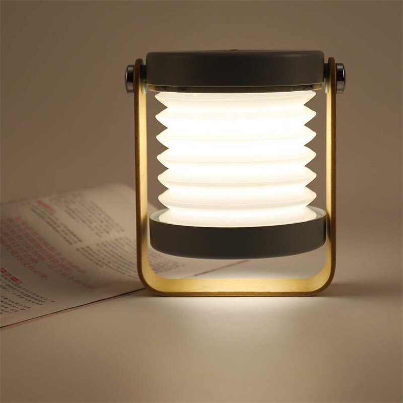 Led portátil bateria operado lanterna 2000mah toque luzes retráteis com adaptador de parede usb para leitura andando dormir presentes