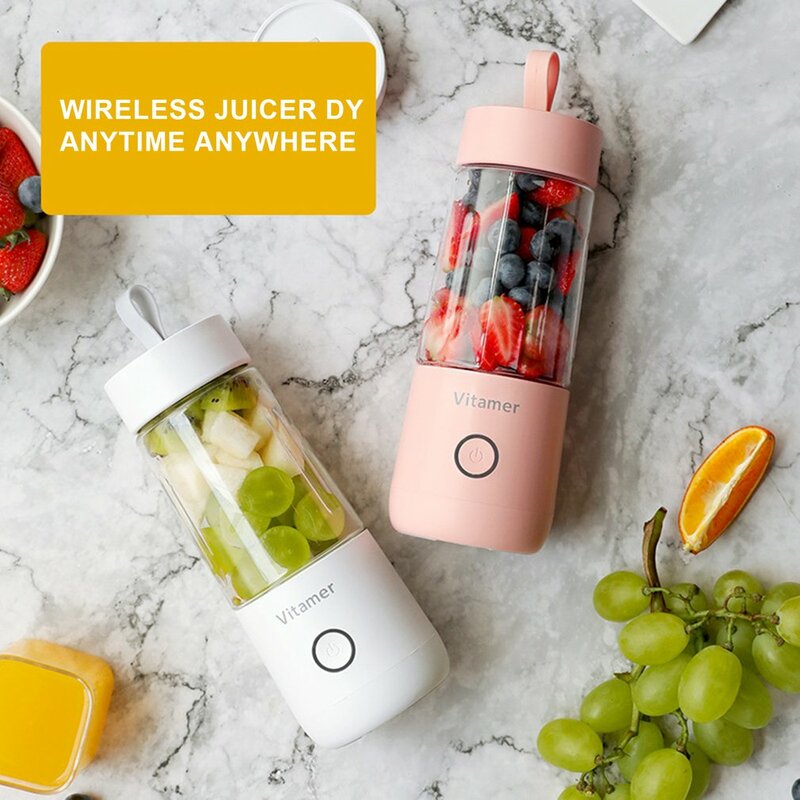 Mini botella de jugo de vitamina eléctrica portátil, exprimidor de frutas, máquina licuadora de carga, fabricante de batidos para viajes de dormitorio