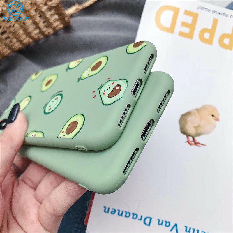 Lovely Avocado Case for Huawei Y8P Y9S P40 Lite P30 P20 P10 P Smart Pro S Nova 5T 7i Honor 10 Lite 20 8X 7X Soft Silicon Cover