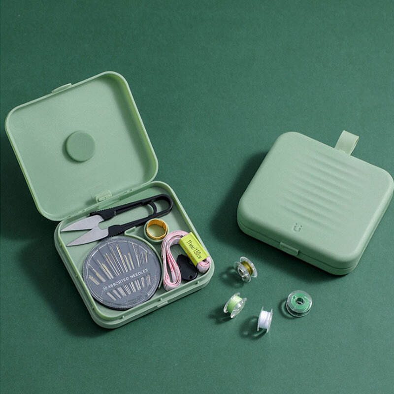 Портативный дорожный набор для шитья, коробка для хранения, Маленький Многофункциональный магнитный Набор для шитья, бытовая компактная