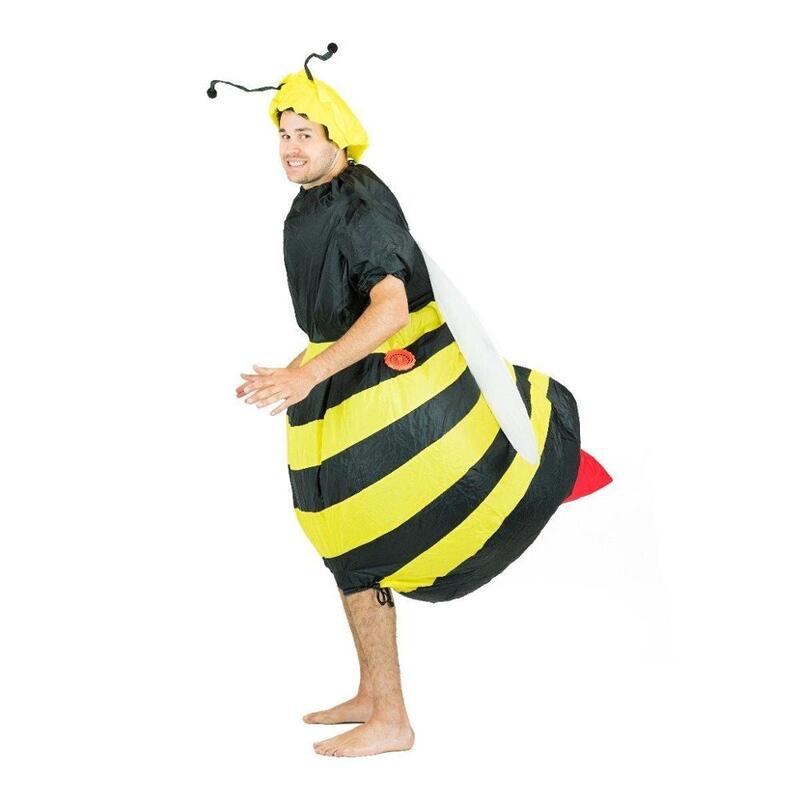 Aufblasbare Bumble Bee Kostüme Frauen Männer für Erwachsene Party Karneval Cosplay Kleid Blowup Outfits Halloween Purim Anzüge