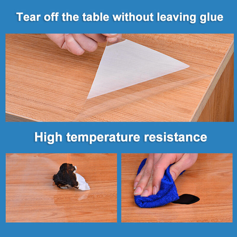 Etiquetas resistentes ao calor da mobília da proteção clara lustrosa da película protetora da tabela adesiva do filme da mobília anti-risco para a casa