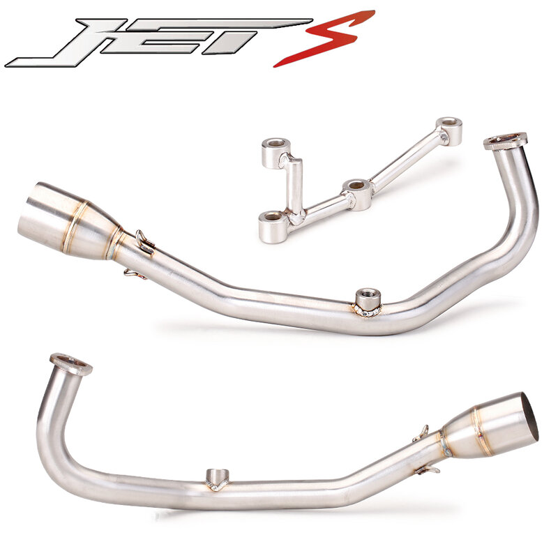 SYM JETS 125 Full Set Modify Exhaust Muffler Silencer Middle Link Pipe Stainless Steel For JETS 125