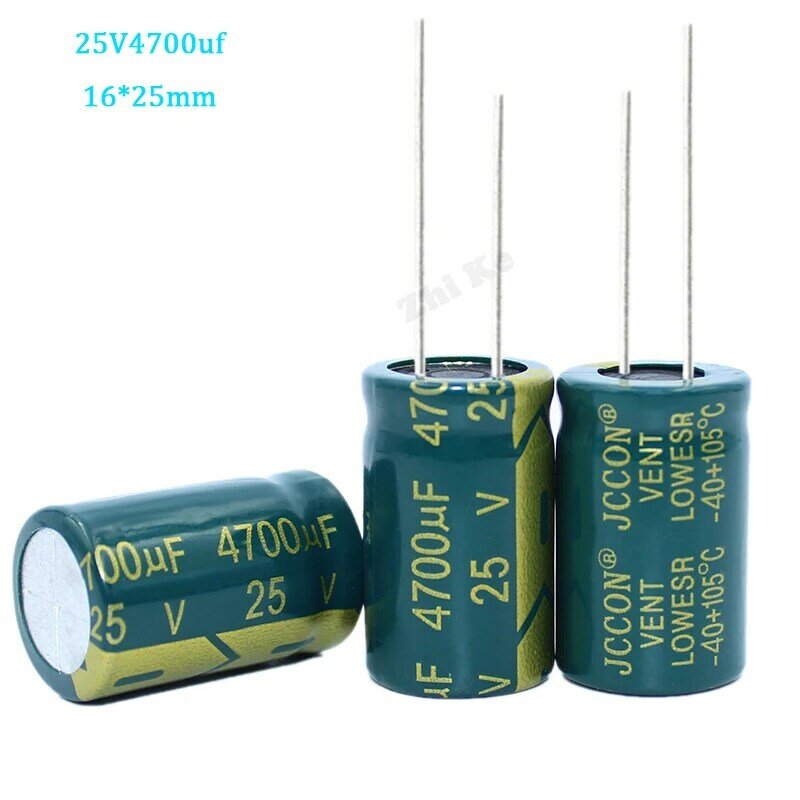 Somente boa qualidade 25v 4700uf 16*25 de alta frequência baixa impedância alumínio capacitor eletrolítico 4700uf 25v 25v4700uf 20%