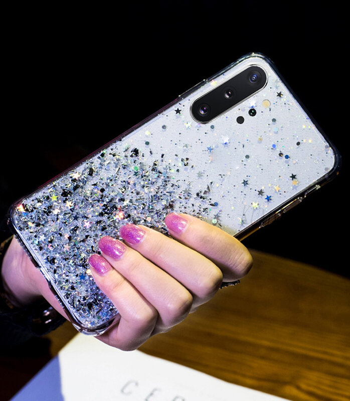 Bling Glitter Star Case For Samsung Galaxy A10 A20 A20S A30 A40 A50 A70 A80 A90 M10 S10E S10 S9 S8 A6 J4 J6 Plus A7 2018 Cover