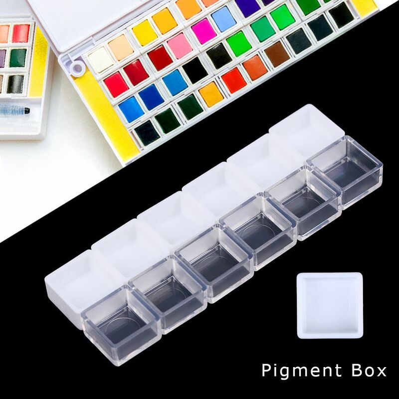 20/50/60/100Pcs Convenient Drawing Outdoor Artists Painting Watercolor Storage Paint Pans Palette Supplies Pigment Box